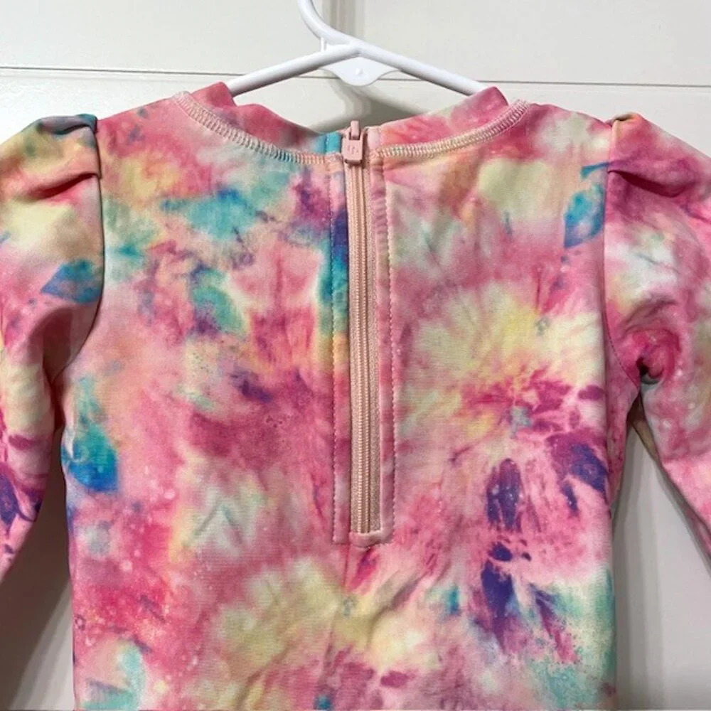Posh Peanut Joplin Long Sleeve Ruffled Rash Guard Swimsuit 18-24 Months